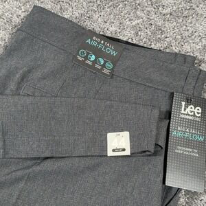 Lee Shorts Men's 44 Big & Tall Gray Heather Air Flow Performance Chino Outdoor